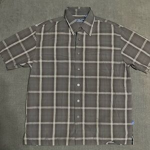 Woodys small Men's Gray black Plaid Shirt